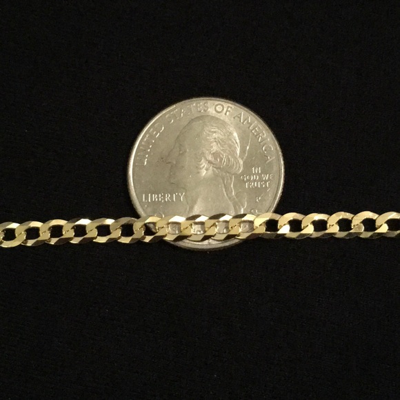 Gold Chain Cuban Link Bundle Set .925 Italy - Picture 4 of 7